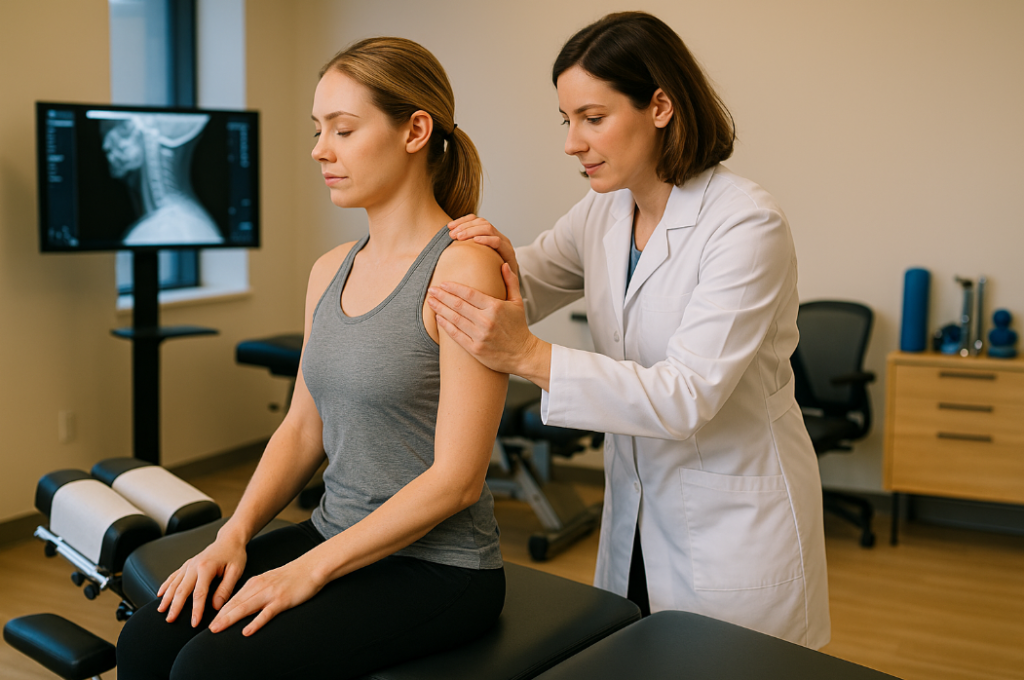 Chiropractor in Boca Raton adjusting a patient’s spine for proper alignment at a modern clinic.