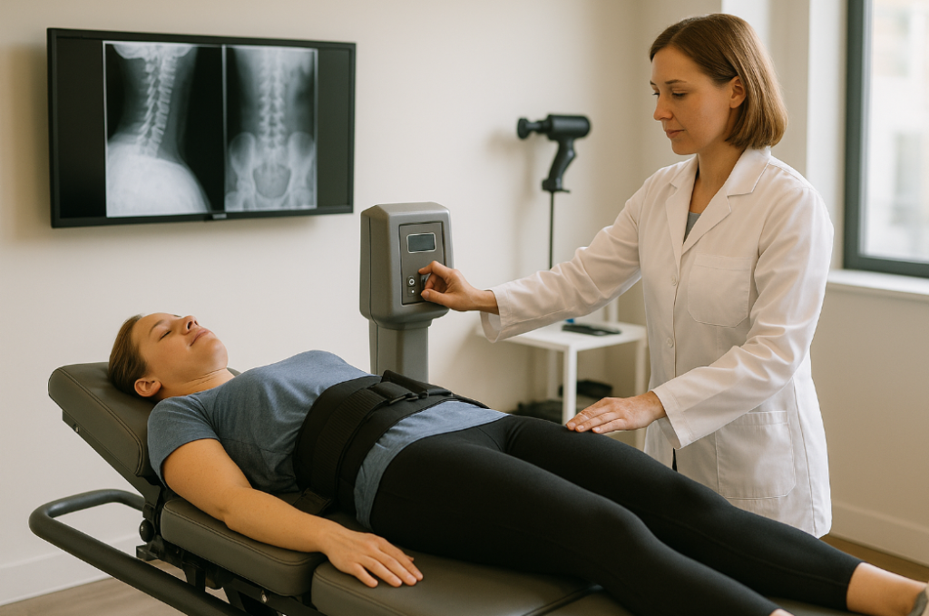 Chiropractor in Boca Raton providing non-surgical spinal decompression therapy for herniated disc relief.